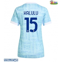 Juventus Pierre Kalulu #15 Bortedrakt Dame 2025-26 Kortermet